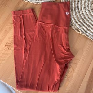 Burnt orange Lululemon aligns